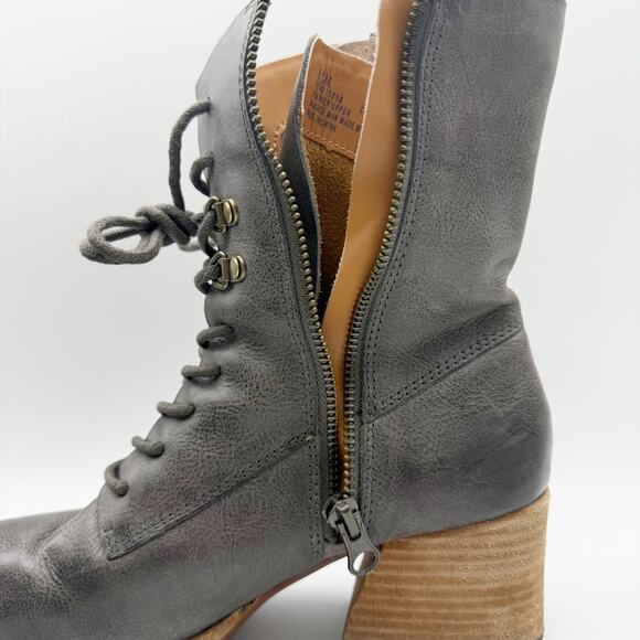 Kork-Ease Womens Raleigh Ankle Boots US 6.5 M EU 37 Dark Grey Leather GUC - Picture 14 of 15